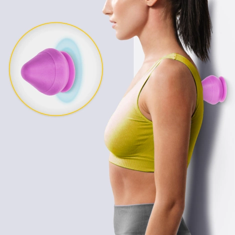 Masážní kužel na zeď fialový