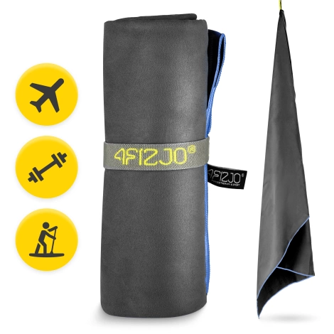 Rychleschnoucí ručník z mikrovlákna 180 x 100 cm šedý