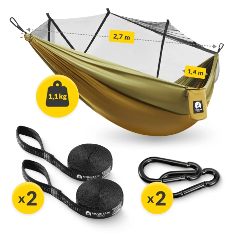 Turistická houpací síť pro jednoho s moskytiérou