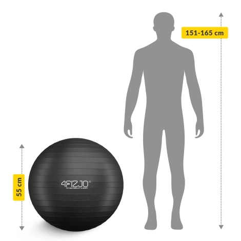 Nafukovací gymnastický míč 65 cm černý