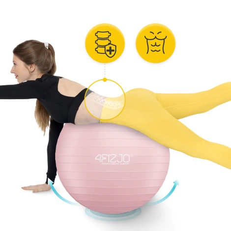 Gymnastický nafukovací míč 75 cm růžový