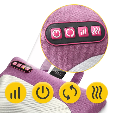 Masážní polštář s vyhříváním LITE fialový