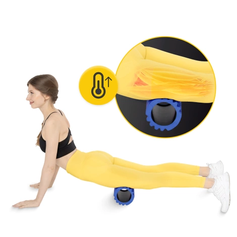 Masážní válec s výstupky EVA 33 cm modrý