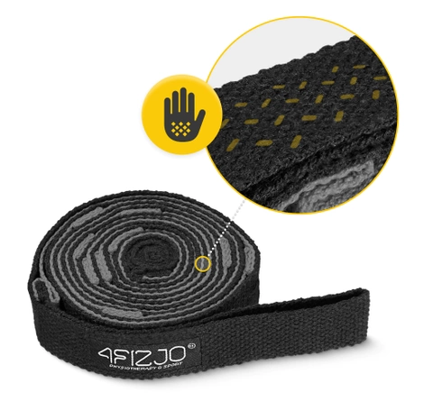 Protahovací pás na jógu šedý