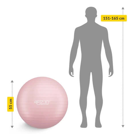 Gymnastický míč 65 cm růžový