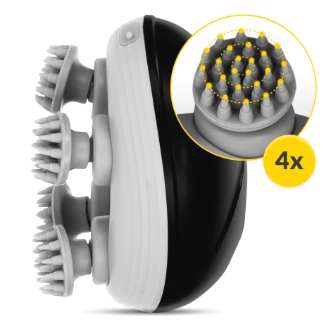 Elektrický masážní přístroj na pokožku hlavy černý