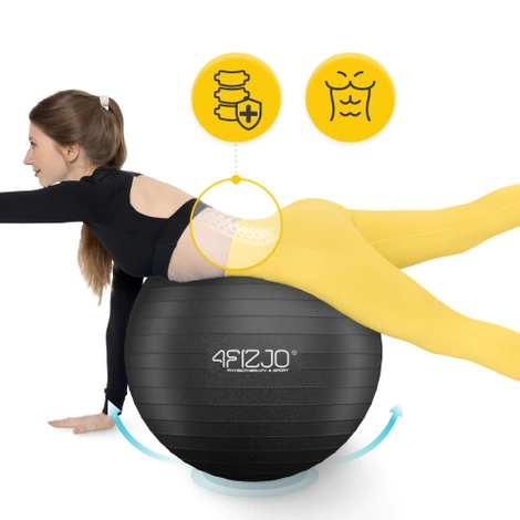 Gymnastický nafukovací míč 75 cm černý