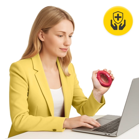 Silikonový posilovač zápěstí červený