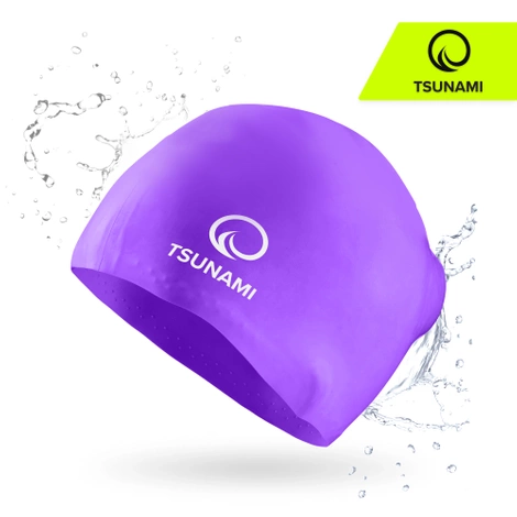 Plavecká čepice unisex TSUNAMI fialová