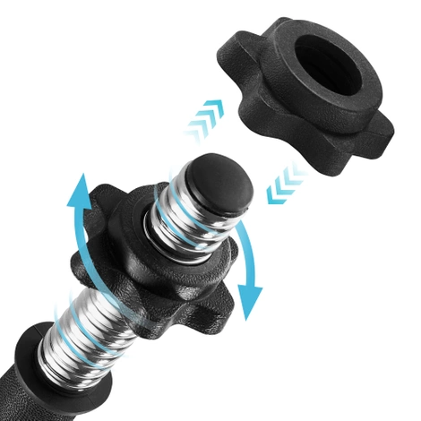 Krátká osa k činkám s uzávěry 45 cm 2 ks.