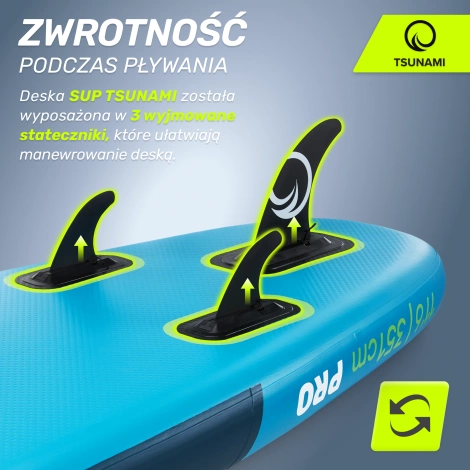 Nafukovací paddleboard SUP TSUNAMI 350 cm T15 modro-zelený