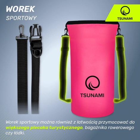 Nepromokavý vak 30 l TSUNAMI růžový