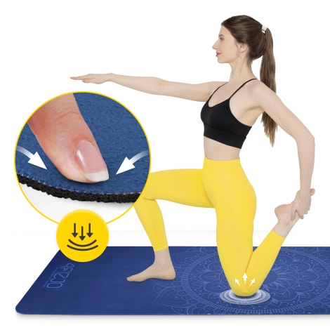 Semišová podložka na jógu a cvičení 1,5 mm