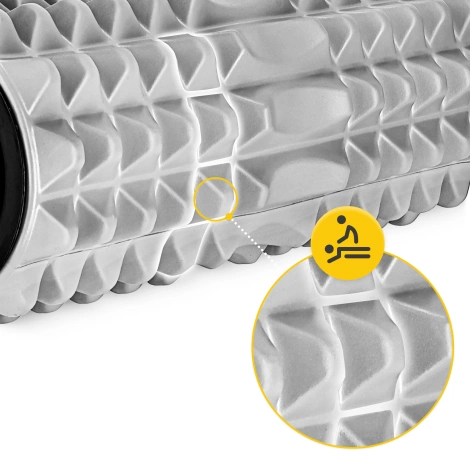 Masážní válec s výstupky EVA 33 cm šedý