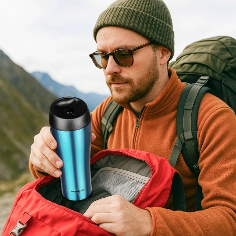 Termohrnek Mountain Goat TRAVEL 380 ml modrý