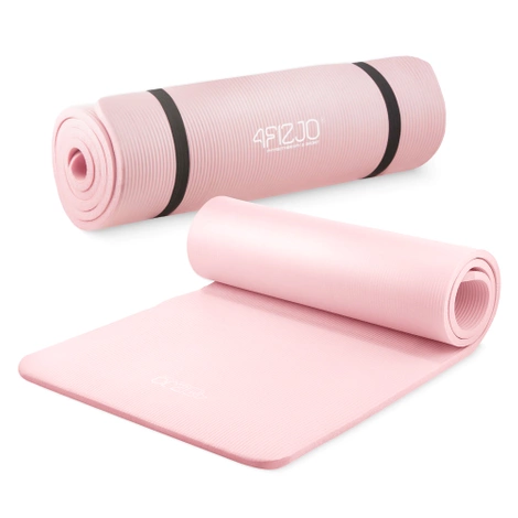 Podložka na cvičení YOGA MAT NBR 180 × 60 × 1,5 cm růžová