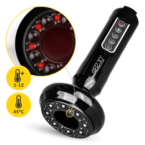 Elektrická masážní baňka proti celulitidě PRO černá