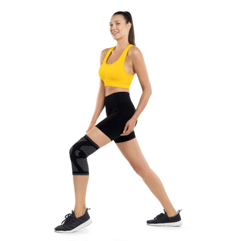 Elastická bandáž na kolenní kloub L šedá