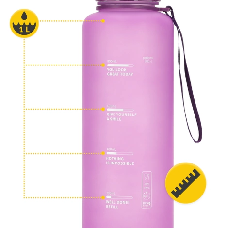 Sportovní láhev na vodu 1L růžová
