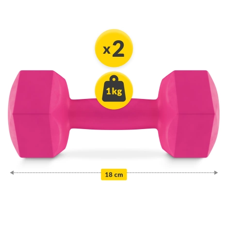 Neoprenové činky 2 x 1kg