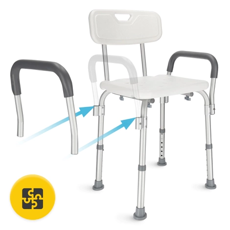 Sprchová židle s opěrkou zad