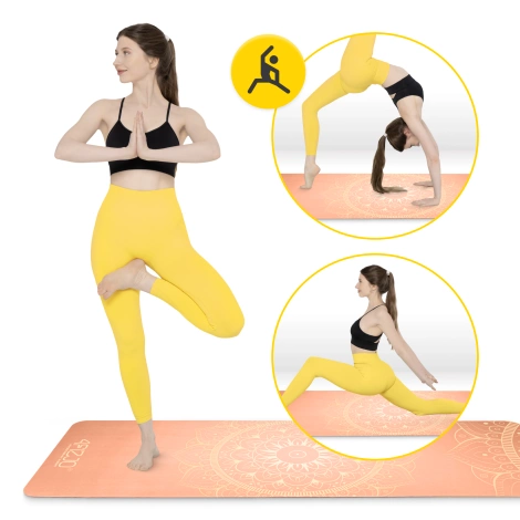 Semišová podložka na jógu a cvičení 1,5 mm