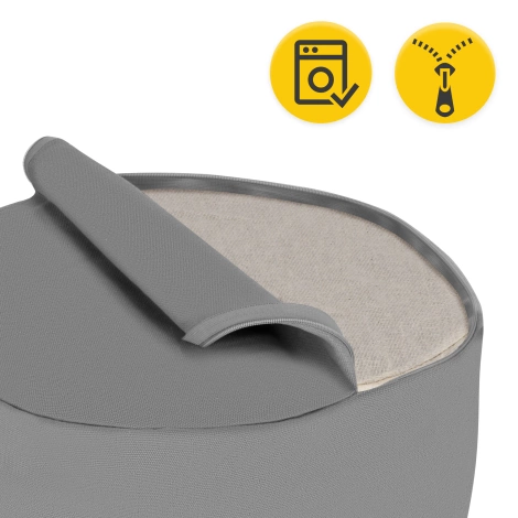 Meditační polštář ZAFU kulatý šedý
