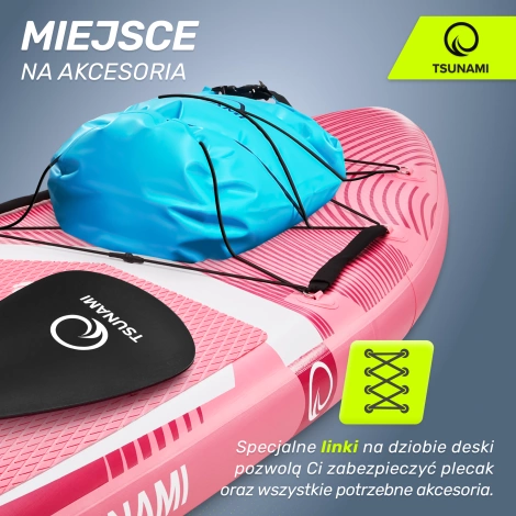 Nafukovací paddleboard SUP TSUNAMI 350cm T15 růžový