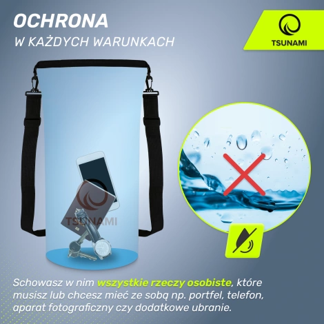 Nepromokavý vak 30 l TSUNAMI modrý