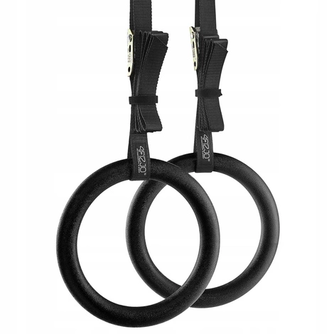 Gymnastické kruhy ABS černé