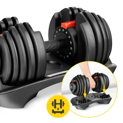 Nastavitelná jednoruční činka Premium 24 kg