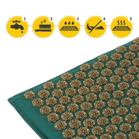 ECO akupresurní podložka s polštářem XL zelená