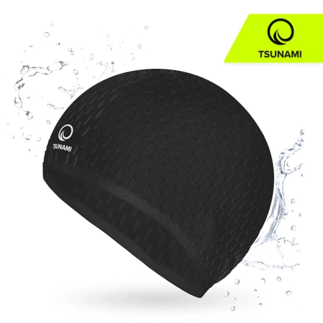 Dámská plavecká čepice TSUNAMI TEXTURE černá