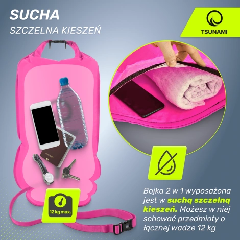 Nafukovací záchranná bójka + Suchá kapsa 2v1 TSUNAMI