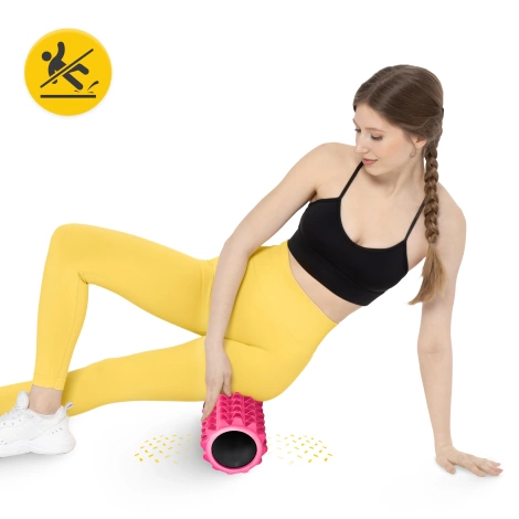 Masážní válec s výstupky EVA 33 cm růžový