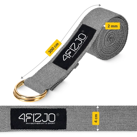 Popruh na jógu šedý