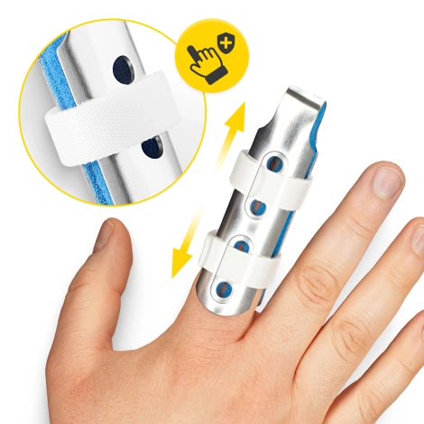 Duralová dlaha pro fixaci prstu MED L