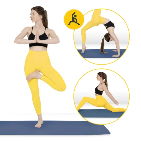 Podložka na cvičení TPE protiskluzová 0,6 cm tmavě modrá