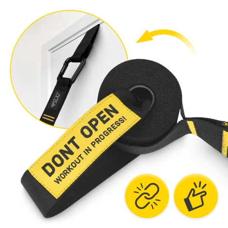 Gymnastické kruhy ABS černo-žluté