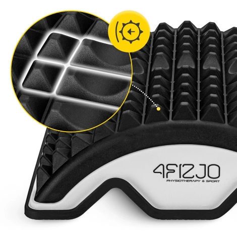 Opěrka pro masáž a protažení zad černo-šedá