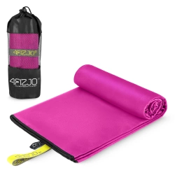 Rychleschnoucí ručník z mikrovlákna 180 x 100 cm růžový