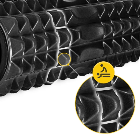 Masážní válec s výstupky EVA 33 cm černý