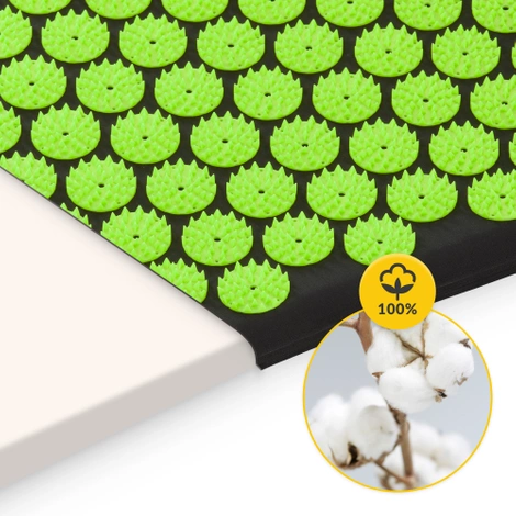 Akupresurní podložka s polštářem zelená