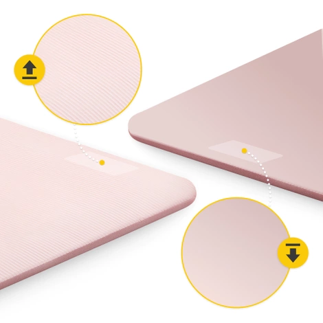 Podložka na cvičení YOGA MAT NBR 180 × 60 × 1,5 cm růžová