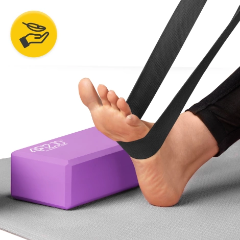 Popruh na jógu černý