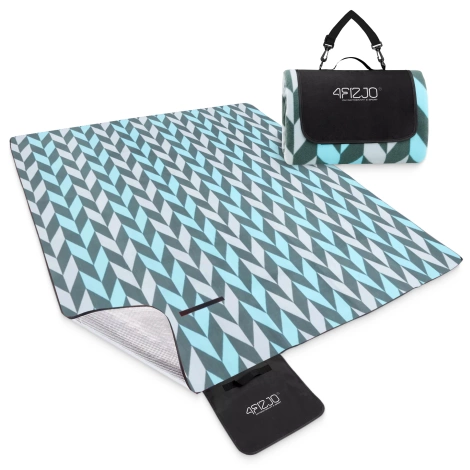 Pikniková deka s izolační vrstvou 200 x 200 cm rybí kost