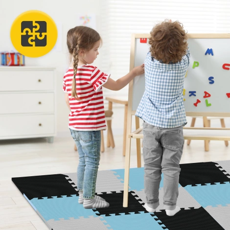 Sada 9 podložek puzzle 90x90 – 'Blankytné nebe'"