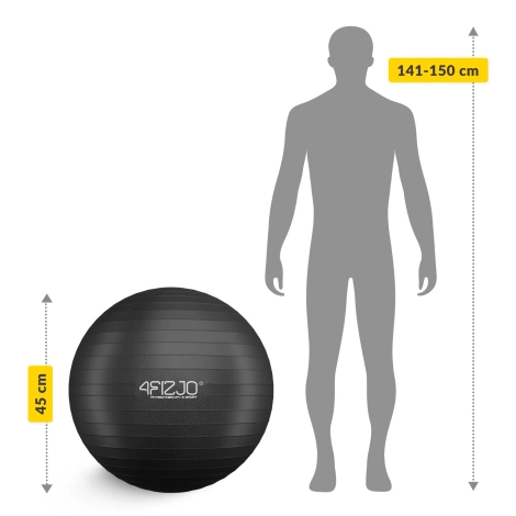 Nafukovací gymnastický míč 55 cm černý