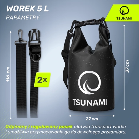 Voděodolný pytlík 5 litrů TSUNAMI