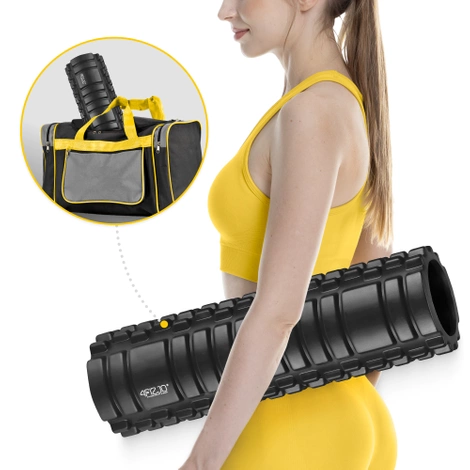 Masážní válec s výstupky EVA 45 cm černý